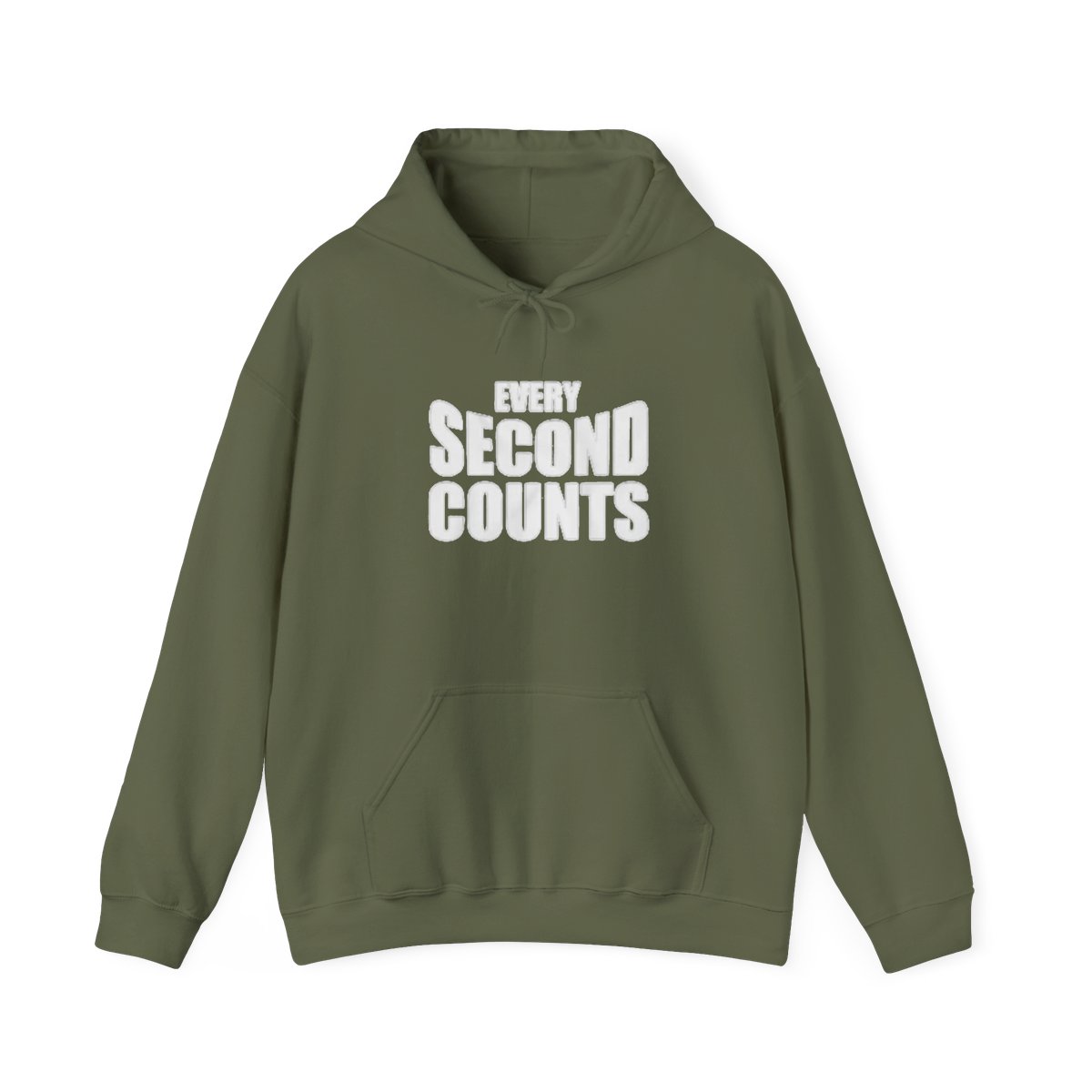 Every Second Counts Hoodie | Motivational Quote Pullover | The Bear - alternate angle 2, merchandise
