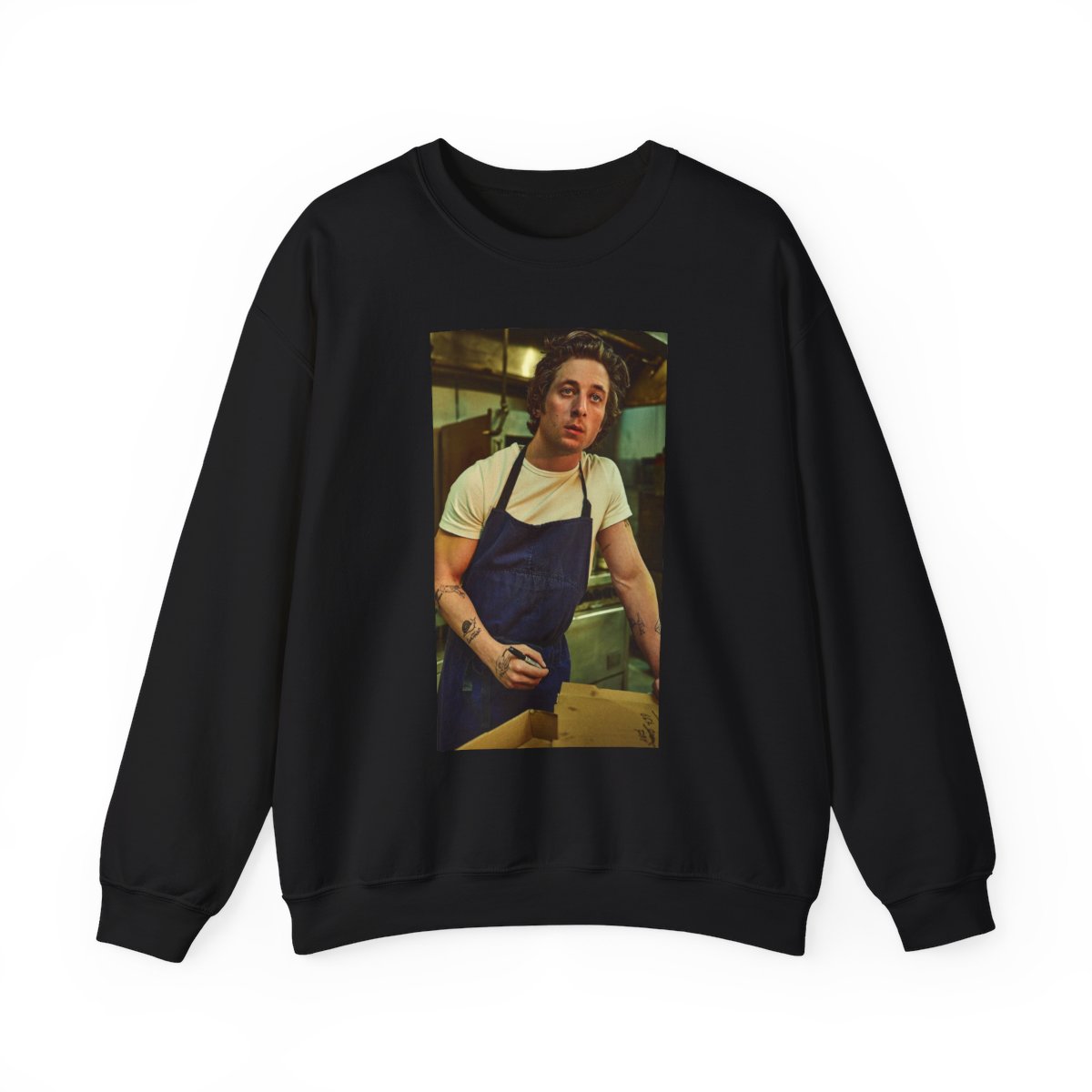 Male Baker Portrait Sweatshirt | Vintage Kitchen Chef Photo Crewneck | The Bear - Official Sweatshirts merchandise
